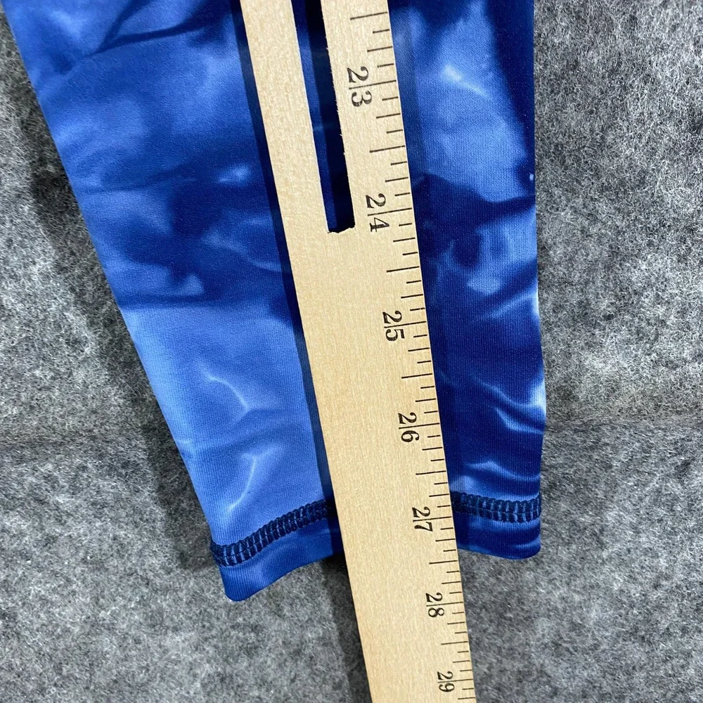 Zyia Active Leggings Girls Small (8-9) Blue Tie Dye Hendrix Light N Tight - Picture 11 of 12